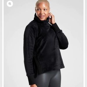 Athleta Double Cozy Karma Funnel Neck Sweater Pullover Yoga Black Size XXS